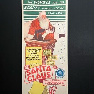 Santa Claus 1960 Vintage Insert Movie Poster Christmas Holiday X-Mas Family
